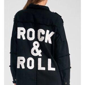 Devon Jacket with Rock & Roll rhinestones on the back and above L front pocket.
